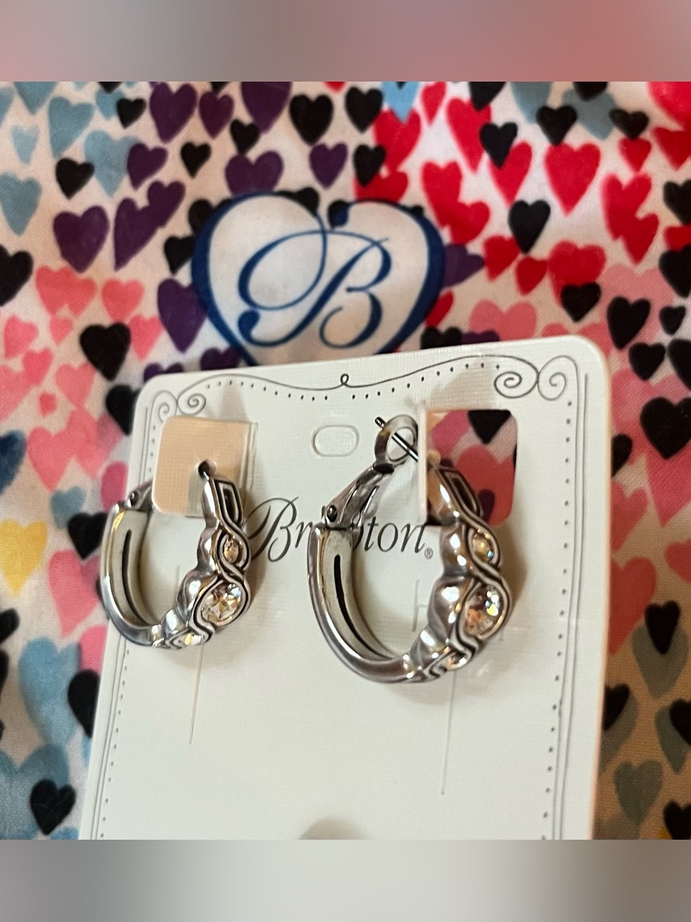 Brighton NWT Infinity Sparkle Hoop Earrings